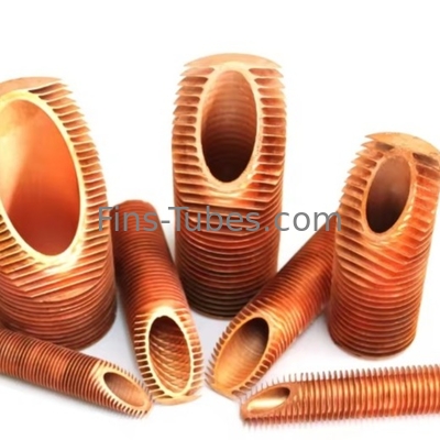 DELLOK চাপ তামা এমবেডেড ফিন টিউব Alu/Copper Fins 1.0-4.0MPa চাপ রেটিং -40.C থেকে 400.C তাপমাত্রা 16-63mm